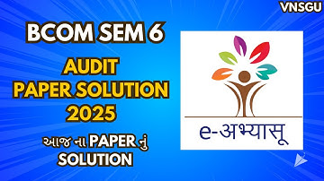 TY BCOM SEM 6 | AUDITING PAPER SOLUTION MARCH 2025