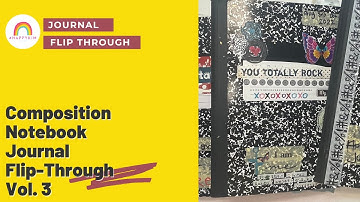 Composition notebook journal flip-through Vol 3 / art journal / junk journal / smash book /glue book