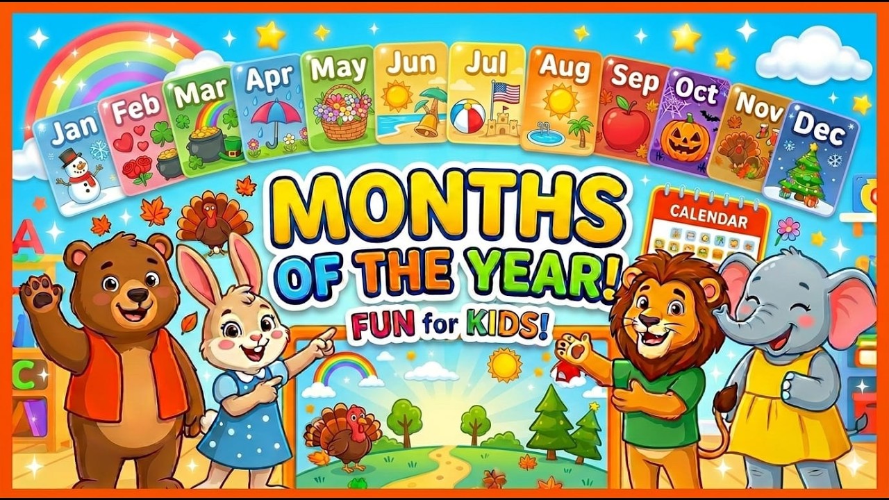 Learn the 12 Months of the Year for Kids | Fun & Easy Learning Video ...