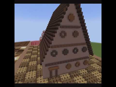お菓子の村のお菓子の家　マイクラ #minecraft #マインクラフト #マイクラ建築