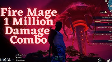 Console Fire Mage -  1 Million combo Damage - Bless Unleashed