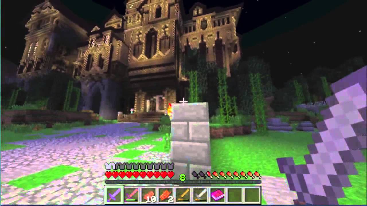 Minecraft Herobrines Mansion Part 1 Episode 1 Search For The Skeleton ...