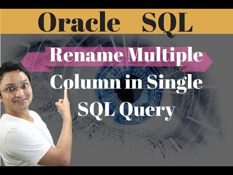 Oracle rename multiple columns Oracle rename multiple columns