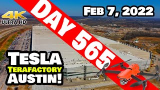 Tesla Gigafactory Austin 4K  Day 565 - 2/7/22 - Tesla Texas - GIGA TEXAS SUPER TIME-LAPSE EDITION!
