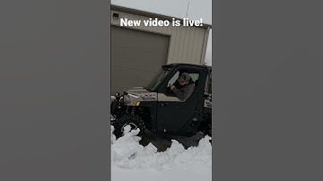 First snow plowing of the year in the Polaris ranger - new video is live! #shorts