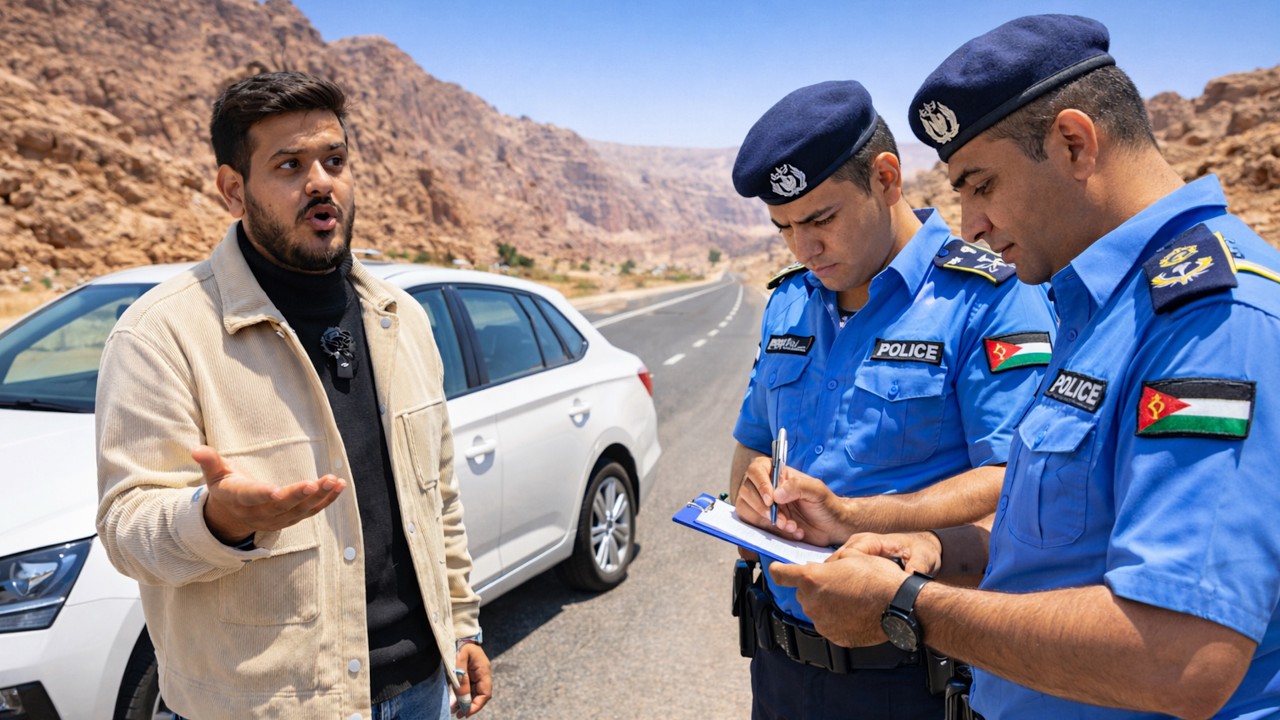 Expensive Challan By Jordan Police 🇯🇴😭 |Jordan Road Trip| 