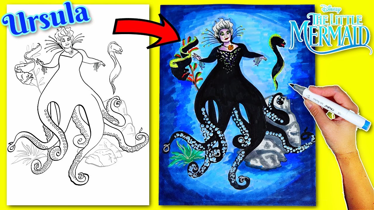 Disney The Little Mermaid 2023 Movie Coloring Ursula Melissa McCarthy Disney The Little Mermaid 2023 Movie Coloring Ursula Melissa McCarthy