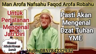 Man Arofa Nafsahu Faqod Arofa Robahu Untuk Mengenal Jati Diri Pasti Akan Mengenal Dzat Tuhan Yme