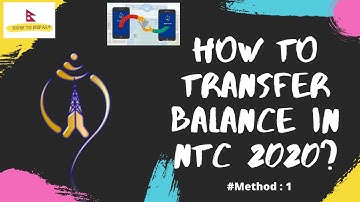 How to transfer balance in NTC without app ?