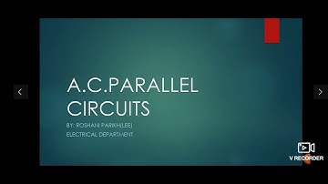 Admittance method to solve AC parallel circuit II Roshani Parikh