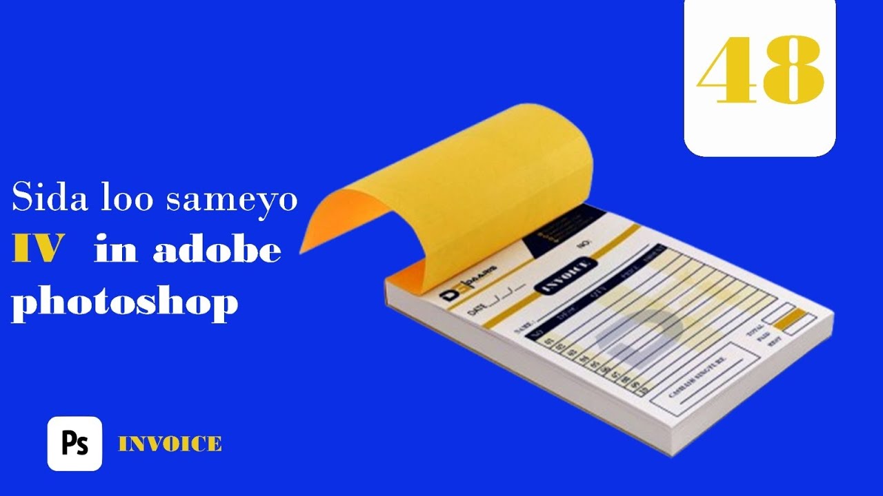 How To Design invoice in adobe photoshop afsomali - YouTube
