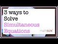Simultaneous Equations Quiz