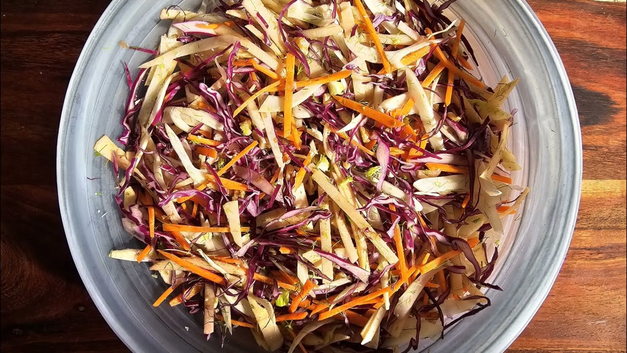 Tangy Crunchy Fennel–Apple Slaw with Walnuts | Impressive side dish in 15 minutes 