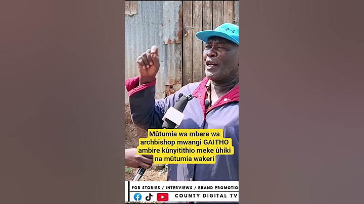 Mûtumia wa mbere wa archbishop mwangi GAITHO ambire kûnyitithio meke ûhiki na mûtumia wakeri