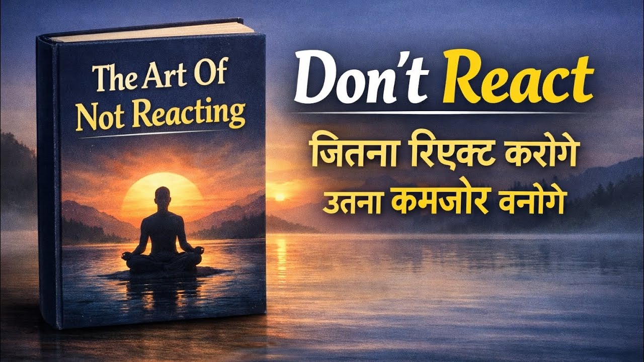 The Art Of Not Reacting| Don't React| जितना React करोगे उतना कमजोर बनोगे| Audio Summary Book| Audio 