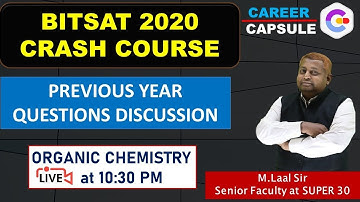 BITSAT 2020 CRASH COURSE-ORGANIC & INORGANIC CHEMISTRY, Previous year questions of BITSAT