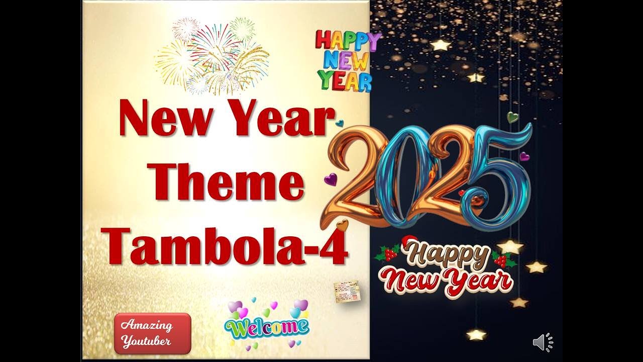 2025 Happy New Year Tambola | New Year party Housie / Tambola Tickets | New Year Party Fun Game