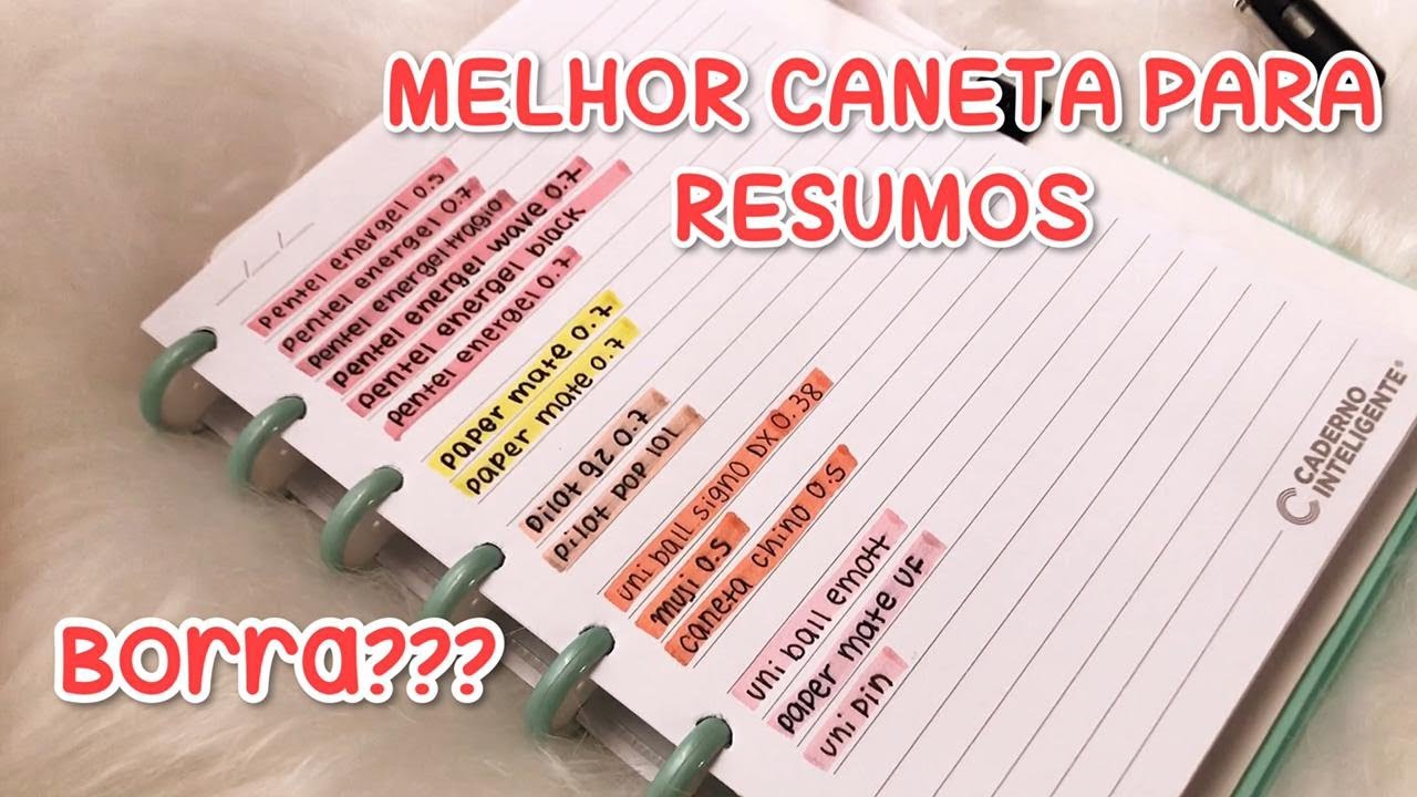 Melhores canetas pretas em gel para resumos