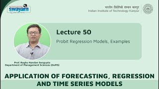 Lecture 50: Probit Regression Models, Examples