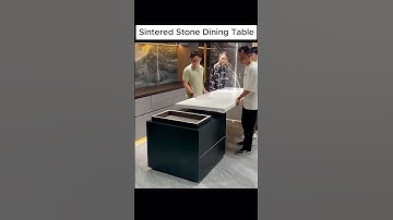 Take a look at this sintered stone dining table, with high-end atmosphere. #sinteredstone #factory