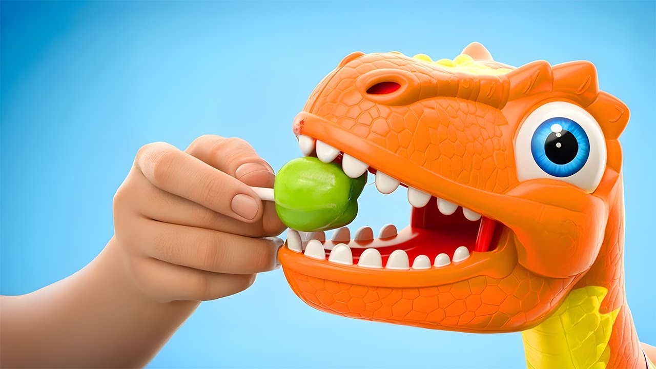 Green Apple Candy VS Dino Mouth 🍏🦖 Who Wins?