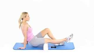 Foam roller hamstring stretch