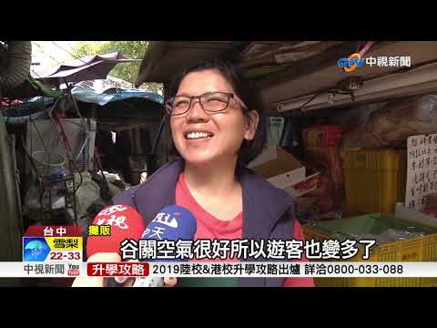 盧就職贈空氣瓶 谷關遊客增 攤商:業績增兩成│中視新聞20190105