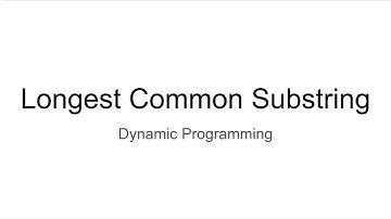 Longest Common Substring