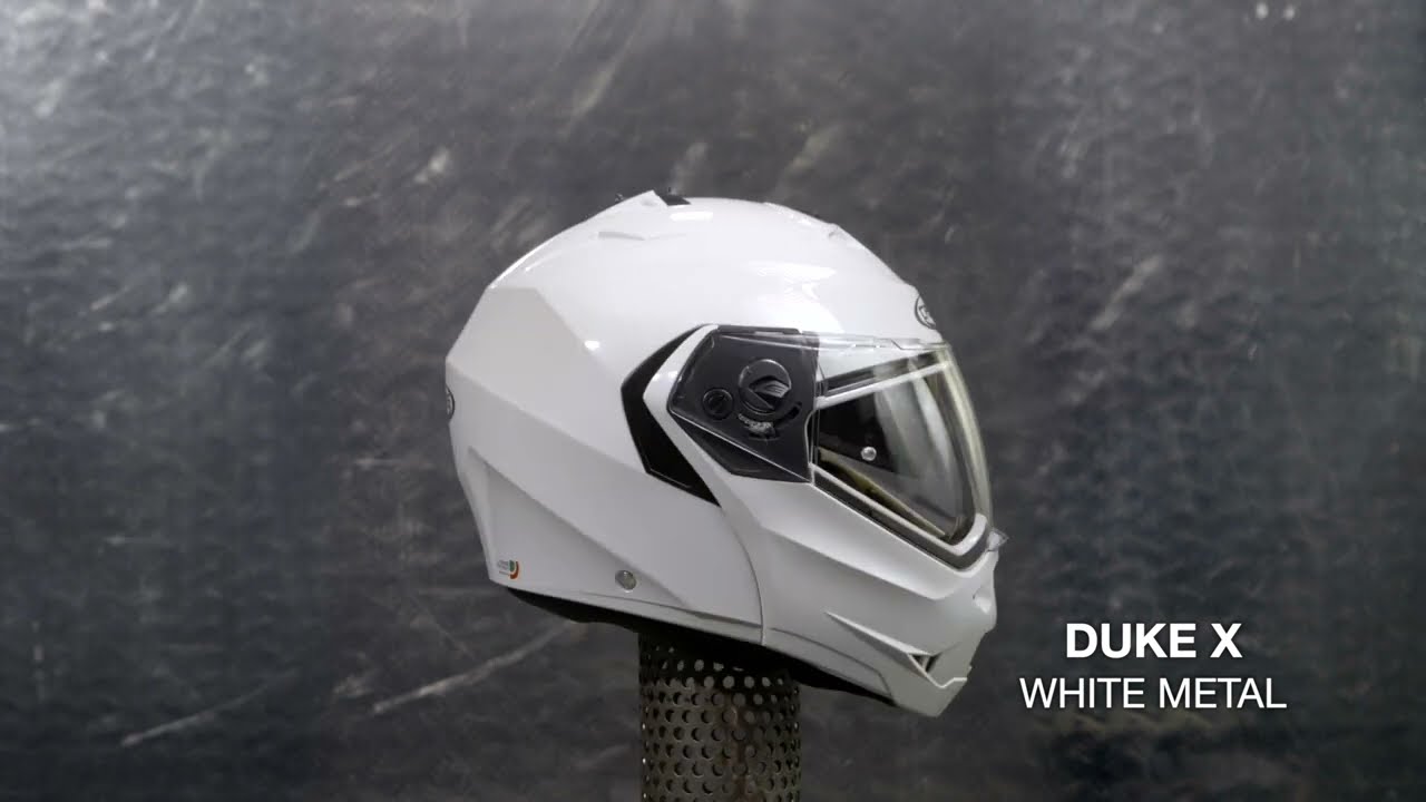 CABERG DUKE X Metal White - HELMET VIEW 360°