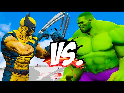 Wolverine vs Hulk 💥 Epic Superhero Battle!
