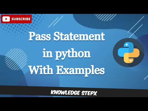 #10.3 Pass Statement in python | Loop control statement - Pass | Python Programming