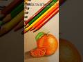 Realistic drawing with colour pencil #shortvideo#realsticdrawing #orange