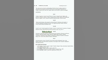 🥰🤗❣️Msc lII Semester Complex analysis syllabus #mscmathsyllabus #msc    #MathsByMansi #ccsu  #shorts