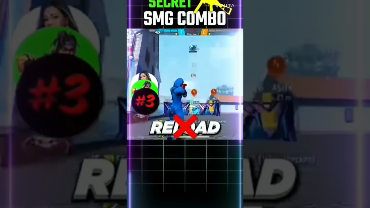 SMG Character Skill Combination for CS Rank 🔥🤫 Free Fire 