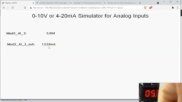 0-10V or 0,4-20mA Simulator for Analog Inputs