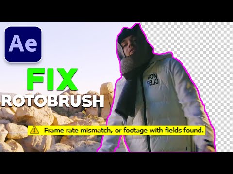 How to FIX Rotobrush Error in After Effects (Frame rate mismatch)