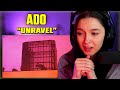 Happy Crying !! [Ado] Unravel | FIRST TIME REACTION | Live