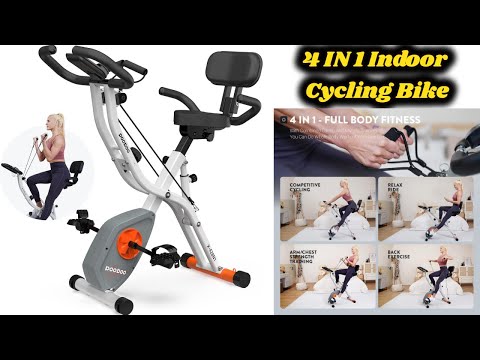 Foldable Exercise Bike Pooboo 4 IN 1 Indoor Cycling Bike Stationary Bikes For Home