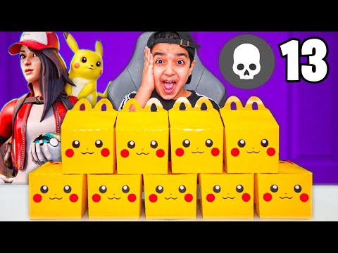 Every Elimination In Fortnite We Eat A Pokemon Happy Meal From Mcdonalds