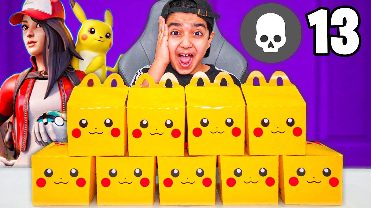 Every Elimination In Fortnite We Eat A Pokemon Happy Meal From Mcdonalds