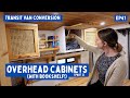 Campervan Overhead Cabinets (with bookshelf!) - Part 2 | Transit Van Conversion E41