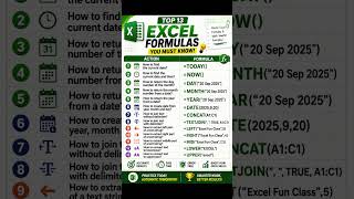 Top 13 Excel Formulas You Must Know 😱 | Excel Tips & Tricks