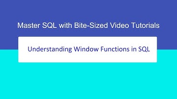 How to use Window Functions in SQL | Short Videos | Master SQL with Bite-Sized Video Tutorials