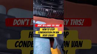 How to stop condensation on van roof for cheap. Very effective method.