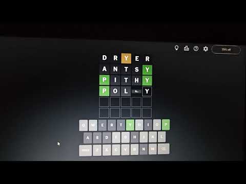 playing wordle inside a room
