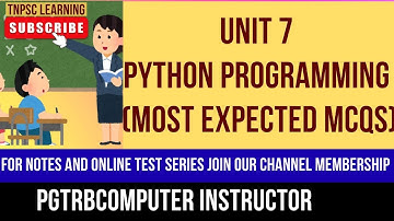 Python Programming-Important MCQ _Practice [PGTRB] @learncs_easy #studymaterial 