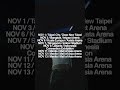tickets for our “a november to remember” tour in asia are on sale now - thisislany.com/tour