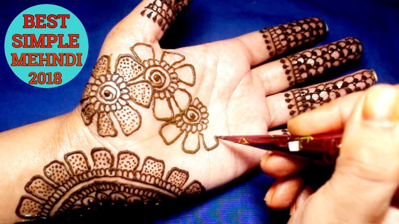 mehndi ke design arabian Best simple Mehndi design 2018|Latest simple mehndi design for front hand|How to make simple mehndi|