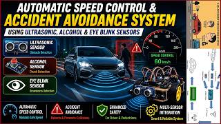 Automatic Speed Control🚗Accident Avoidance System Using Ultrasonic, Alcohol and Eye Blink Sensors