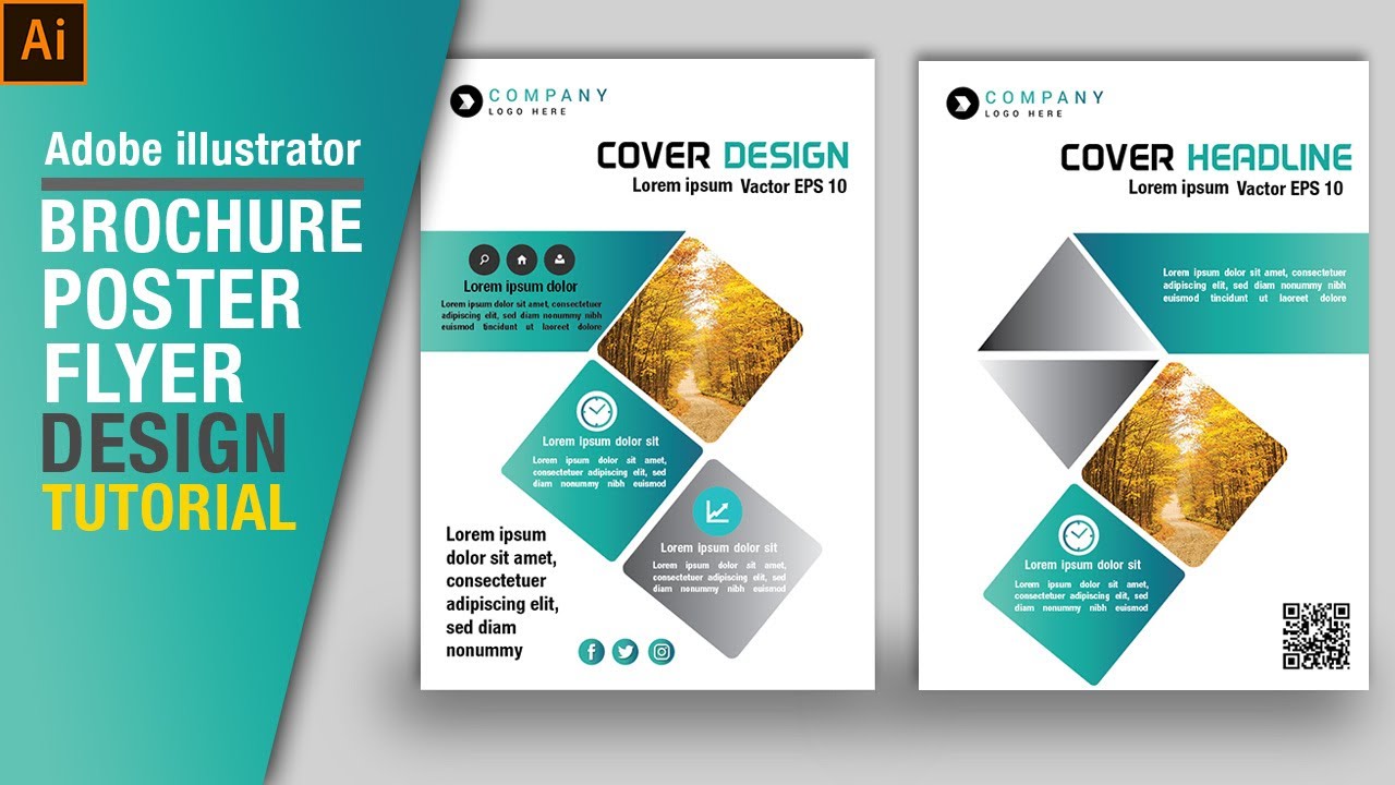 How To Make Flyer Design In Illustrator Brochure Design Poster Design Tutorial In Adobe Photoshop Youtube